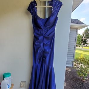Electric blue full length dress